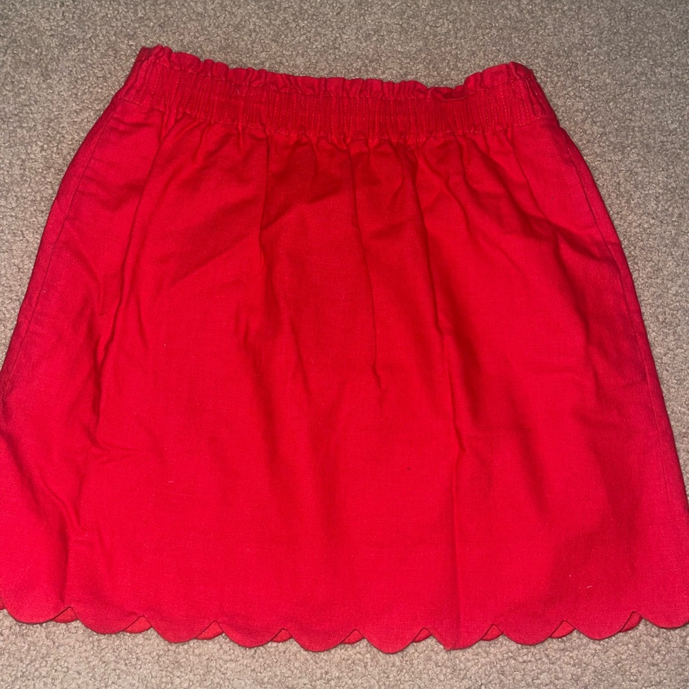 Red J. Crew skirt